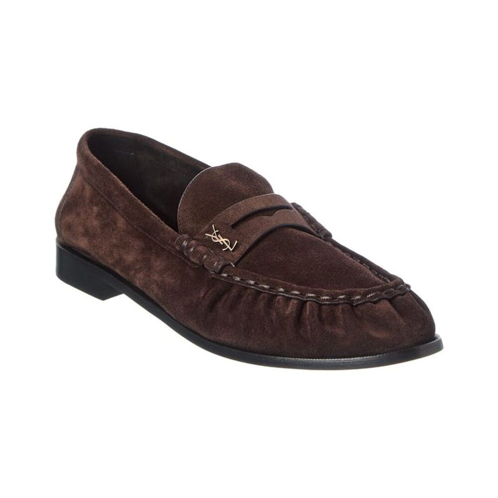 Saint Laurent Suede Le Loafer, Brown